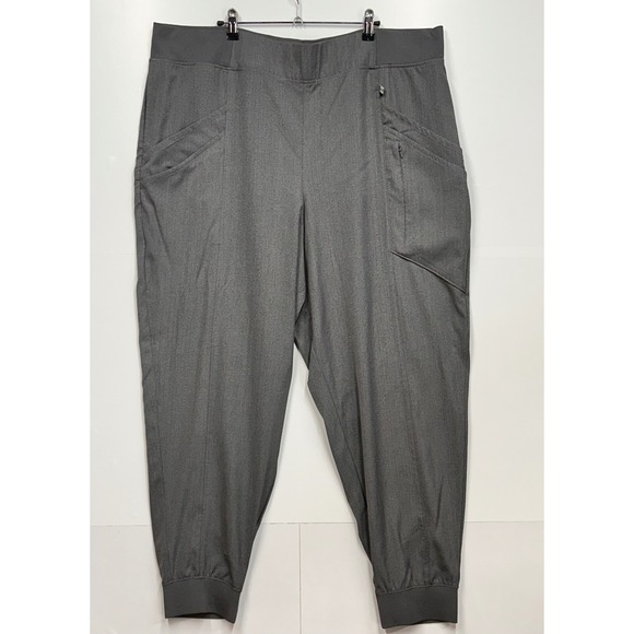 ClimateRight by Cuddl Duds Womens 3X Plus Size Heather Gray Scrub Jogger Pants - Picture 1 of 11